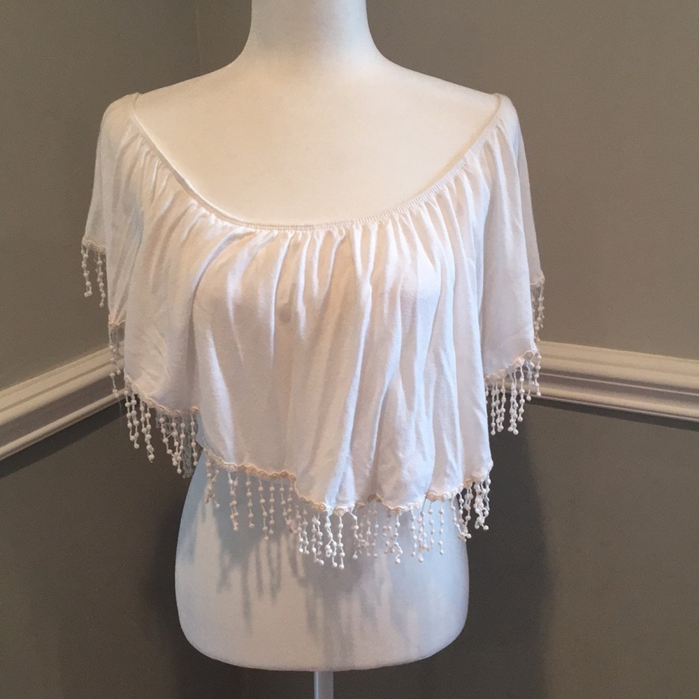 Off the shoulder mariachi crop top​